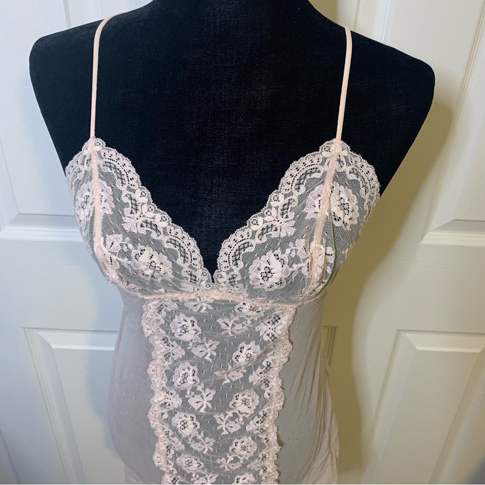 Light Pink DKNY Lace Detail Chemise Dress - Picture 2 of 6